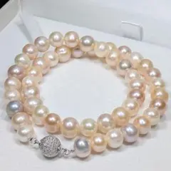 本真珠✨ 淡水パール ネックレス マルチカラー 8.3〜8.6mm 42cm