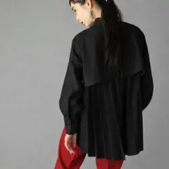 HARE バックプリーツシャツ 黒 オーバーサイズ ロング モードのサムネイル