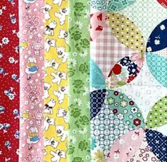 USAコットン・サーティーズ 30's復刻　はぎれ５種セット〈現品限り〉