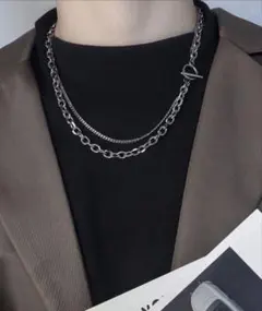 シルバー2連チェーンネックレス