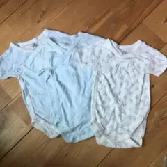 プチバトー　半袖　ボディ肌着　前開きロンパース　2枚+αセット 12m/74cm