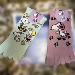 スヌーピー 5本指ソックス 2足セット 23~25cmのサムネイル