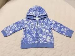 【水通しのみ】GAP 花柄フード付きパーカー 12-18m