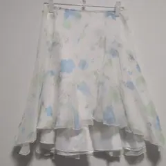 プライベートレーベル　フレアスカート 花柄 シフォン素材