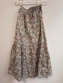 ユニクロ　PAUL & JOE フラワープリント フレアスカート M