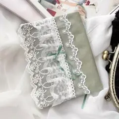 (A6・文庫本) レトロガーリーブックカバー / ペールグリーン