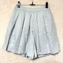 【earth】新品未使用 ライトブルー プリーツ キュロット
