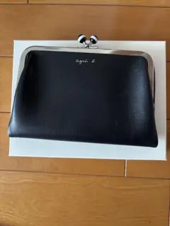 未使用品♡アニエスベー 長財布 がま口財布 かぶせ フラップ ネイビー