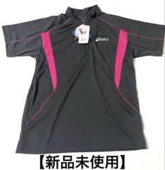 ✨新品未使用✨asics【アシックス】速乾　UVカット　半袖　ハーフジップシャツ