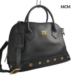 MCM エムシーエム ショルダー ハンドバッグ スタッズ ロゴのサムネイル