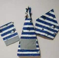 ハンドメイド 宇宙柄 キッズ エプロン セット 子供3点セット 三角巾 収納袋