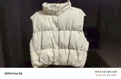 UNIQLO ：C ダウンクロップドベスト　クリーム色