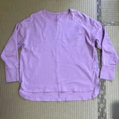 レディース トップス　紫　長袖　Lサイズ　綿95%
