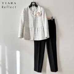 美品✨ティアラ リフレクト ツイードジャケット セットアップ フォーマル M