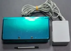 【充電器・タッチペン付き】ニンテンドー3DS本体　アクアブルー①　動作確認済み