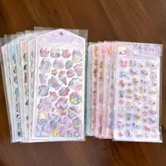 在庫処分 まとめ売り 12枚セット ぷくぷくシール 3D 立体 シール