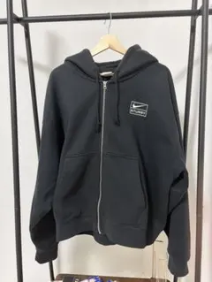 Nike Stussyコラボ ジップパーカーS ☆NIKE x STUSSY☆FULL ZIP FLEECE フーディ☆追跡可 (Nike/パーカー