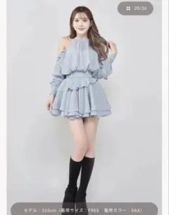 ダーリッチDarich ボリュームシフォンミニワンピース ピンク FL - メルカリ