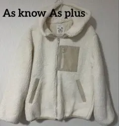 【未使用品】　フリースジャケット フード付き クリーム色