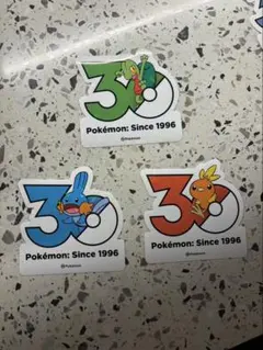 ポケモン 韓国限定 ポケモンストア30周年ロゴステッカー ミズゴロウ