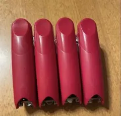 ホチキス 4個セット 赤 まとめ売り