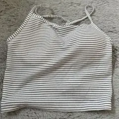 ストライプ パッド付きキャミソール