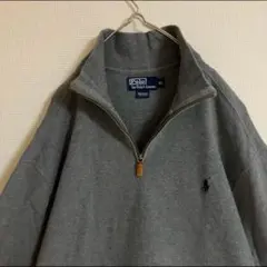 ポロラルフローレン ハーフジップスウェット 刺繍ポニー スウェットトレーナー