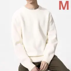 ウォッシャブルミラノリブクルーネックセーター m