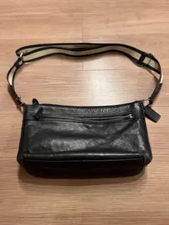 COACH アウトレット レザー ショルダーバッグ ネイビーのサムネイル