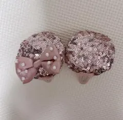 【未使用に近い】ミニー　ピンク スパンコール リボンカチューシャ