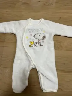 スヌーピー フリースロンパース 60〜70cm