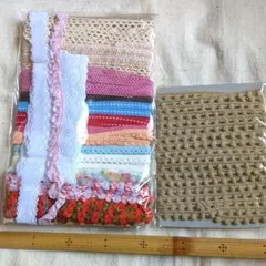 レース　ガーランドリボン　ゴムレース　ハンドメイド用　セット売り