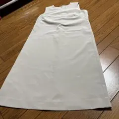 untitledアイボリー ノースリーブ Aライン ロングワンピース 9