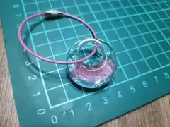 桜色ラメ　　　　　　　　　　　　レジン　手作り　キーホルダー