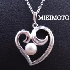 未使用級】ミキモト あこや真珠 パールネックレス 6.5mm リボン MS刻印 
