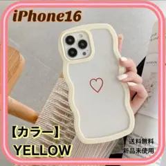 iPhoneケース iPhone16 うねうね パステル イエロー 黄 推し活