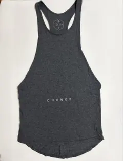 美品 CRONOS クロノス タンクトップ ノースリーブ L 40グレー 綿のサムネイル