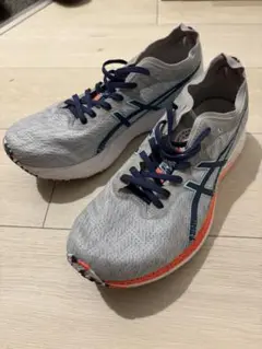 ASICS ff blastランニングシューズ グレー/オレンジ