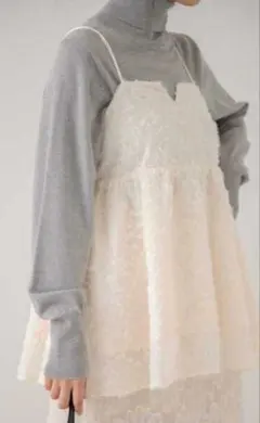 SENCE OF PLACE HEYUMI フラワージャガードキャミソールトップ