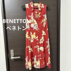 ベネトン イタリア製 花柄ワンピース ヴィンテージ