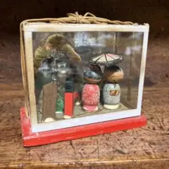 ガラスケース入り こけし 盆栽 お土産 置物 民芸品 郷土玩具 日本