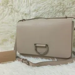 美品✨Burberry バーバリー Dリング ミディアム レザーショルダーバッグ