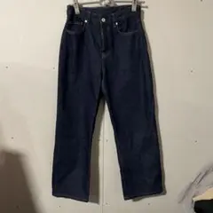 濃紺 ストレートデニムパンツ　w26