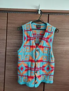マ*ミ様 Pendleton L ニットベスト 幾何学模様