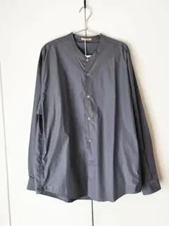 LAMOND グレー バンドカラー 長袖シャツタグ付き新品