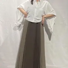 HARE ソデアキショートシャツ　ブラウス ホワイトのサムネイル