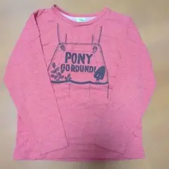 PONY GO ROUND ピンク 長袖カットソー XXL