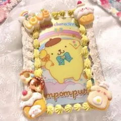【推し活】B8硬質ケース ホイップデコ トレカケース スイーツ ラメ 黄イエロー