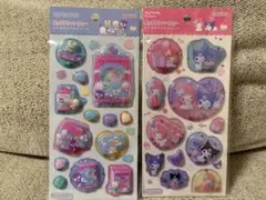 【即購入可】サンリオ　ポップデコパーティ　わたあめカプセルシール　2種セット
