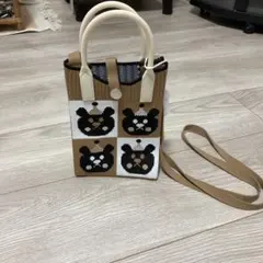 クマデザイン スマホショルダーバッグ、ミニショルダーバッグ